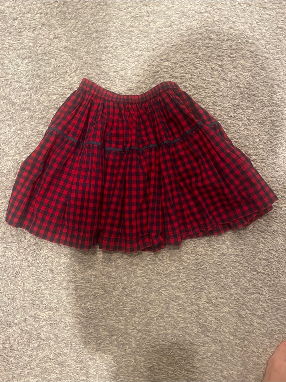 NWOT Pink Chicken red and navy gingham skirt - size 7